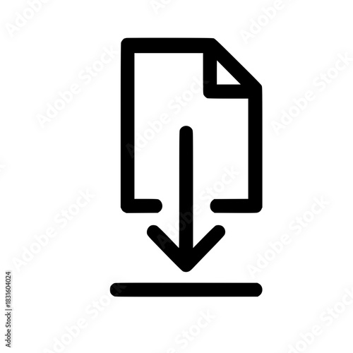 Minimal File Download Icon