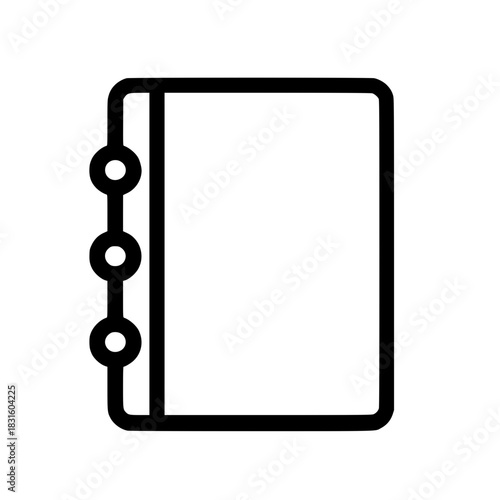 Binder Document Icon – Flat Office File Organizer Symbol