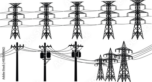 electricity, power, tower, energy, voltage, grid, wire, pylon, current, electric, structure, network, utility, transmission, engineering, power line