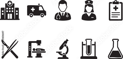 Food and Nutrition Groups Glyph and Outline Icons Set