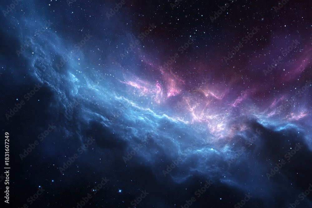 Fototapeta premium Exploring the breathtaking beauty of a cosmic supernova nebula against the backdrop of an expansive starry universe