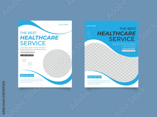 Medical healthcare social media post template