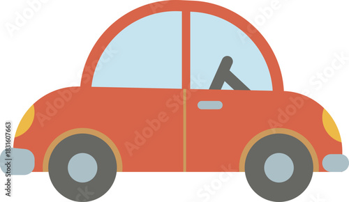 Illustration of Cartoon car vector shape