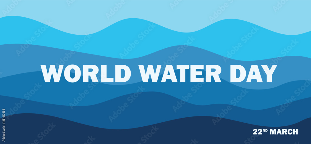 Naklejka premium world water day illustration 