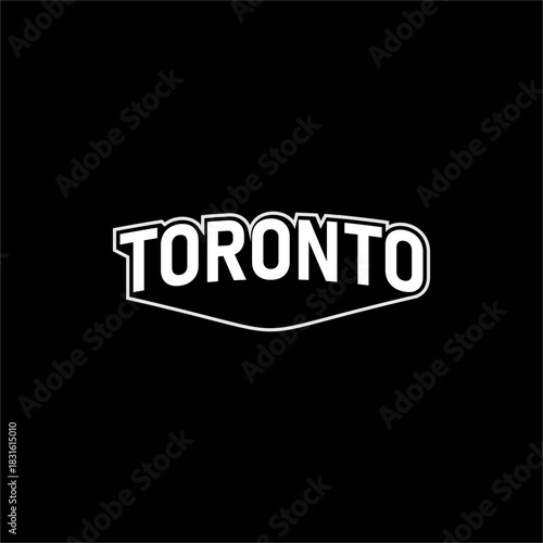 Illustration vector graphic typography of Toronto on black background. Toronto text vintage. Good for template background, t-shirt, banner, poster, etc. 
