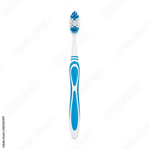 Fresh blue toothbrush floating on black