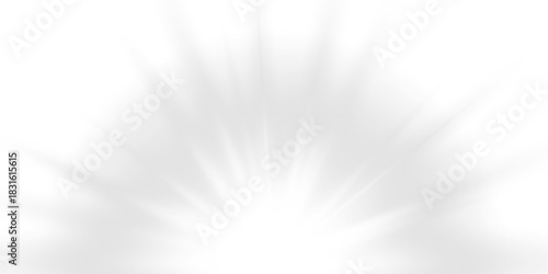 White sparkling lens flare with radiant star particles and glowing dust. Transparent background perfect for cosmic or festive illustrations. Magical light highlights design elegance. PNG