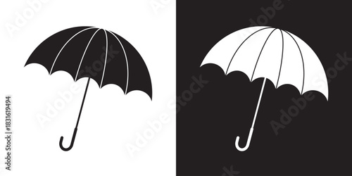 umbrella icon. protection parasol vector symbol. vector illustration.