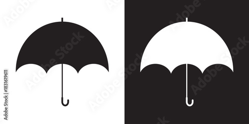 umbrella icon. protection parasol vector symbol. vector illustration.