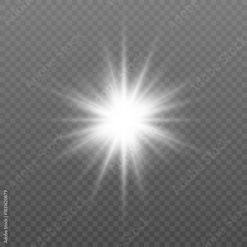 Ethereal starlight glow with shimmering cosmic dust and soft radiant beams. Transparent background perfect for mystical, space, or fantasy illustrations. 
