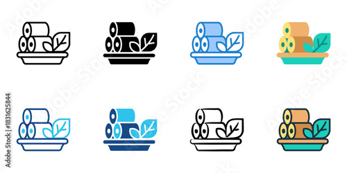 Street Food icon set multiple style vector collection. Editable Stroke
