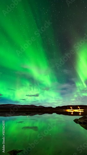 Wallpaper Mural Vertical View, Night Sky Display, Celestial Atmosphere, Winter Scenery Torontodigital.ca