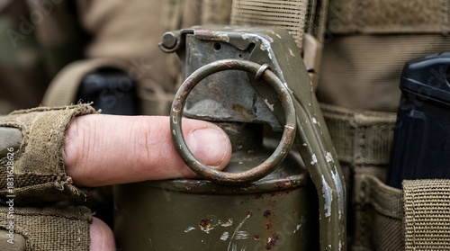 Grenade With Safety Pin Pulled