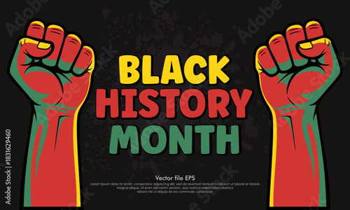 Black history month vector banner
