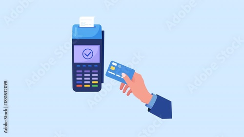 Credit Card Payment Animation | 4K Loopable Alpha Channel