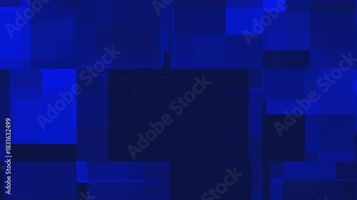 Dynamic Blue Blocks Video: Geometric, Abstract, Modern Background