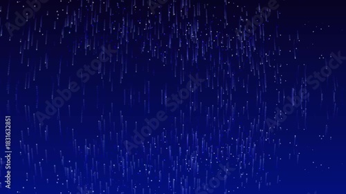 Elegant Dark Blue Falling Stars Video, Seamless Loop, Festive, Christmas and Celebration Use