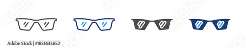 sun glasses icon set multiple stryle