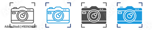 camera icon set multiple stryle