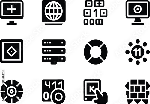 Technology icon set