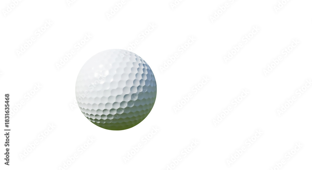 Fototapeta premium White Dimpled Golf Ball on Green Grass Edge