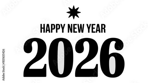 New Year 2026 Celebration: A modern and elegant graphic marks the start of a fresh year with optimistic energy, creating a sense of anticipation and excitement.