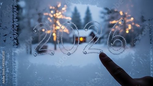 Sparkling 2026 frosty window art brings cozy winter holiday cheer to your seasonal designs now