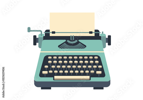 Vintage Art of Typewriting A Retro Style Manual Writer Machine, A Creative Illustration of a Classic Machine for Writing Art