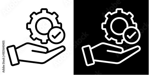 Responsibility Icon Set White Style Collection