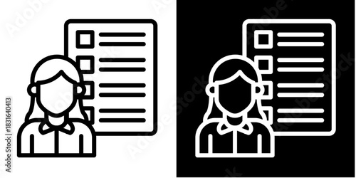 Task Ownership Icon Set White Style Collection