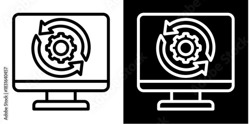 Status Update Icon Set White Style Collection