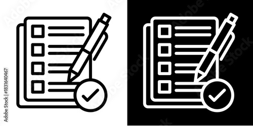 Task Completion Icon Set White Style Collection