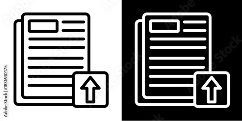 Report Submission Icon Set White Style Collection