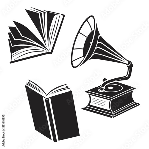 “Creative Book and Nature Vector Design – Bird and Leaves Artwork”