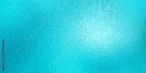 Soft Blue turquoise foil glass texture background. Abstract gradient bright light reflection and shiny rough texture surface. Glass effect background