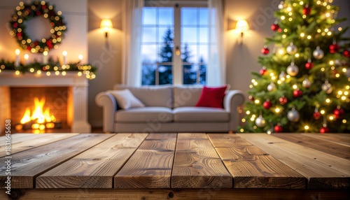 christmas tree in living room