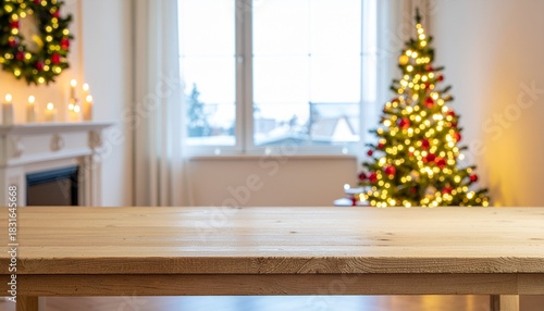 christmas tree in a room