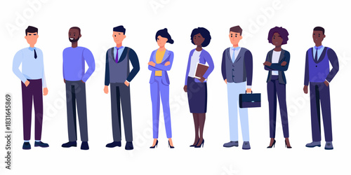 Diverse business team standing together ready for success and collaboration