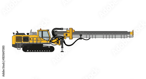 Heavy-duty track-mounted drilling rig for construction and industrial projects