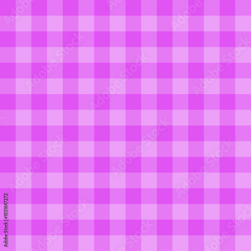 Purple gingham pattern with alternating light and dark squares creating vibrant and cheerful textile design perfect for fashion or home decor projects