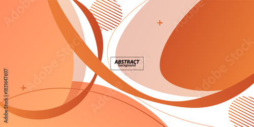 Modern abstract liquid orange background. Dynamic textured geometric element design. Trendy liquid background banner. eps10