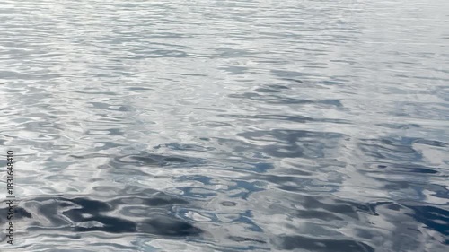 Tranquil Waters: Serene Reflections on a Calm Lake with Gentle Ripples and Shimmering Light. HDR Video, Seamless Loop