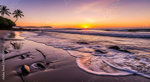 Fototapeta Naklejka Na Ścianę i Meble -  beach view at sunset
