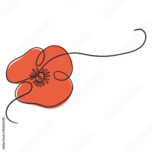 Elegant Hand drawn of flowers. Vector illustration.