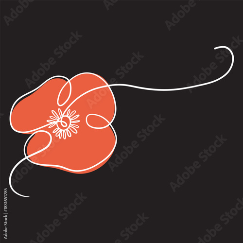 Elegant Hand drawn of flowers. Vector illustration.