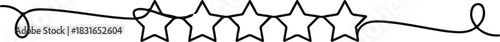 Star rating continuous line drawing