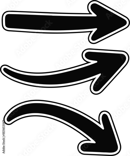 Arrow set pointing right and down