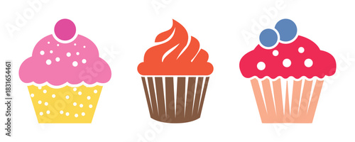 Colorful Birthday Cake Pack – Holiday Candle Cakes and Party Dessert Illustrations