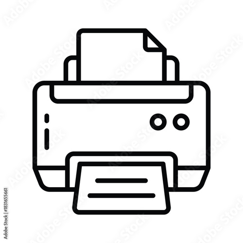 Well designed outline icon of printer, trendy modern vector