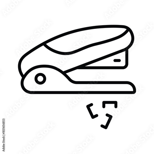 Get this amazing outline icon of stapler, trendy vector design